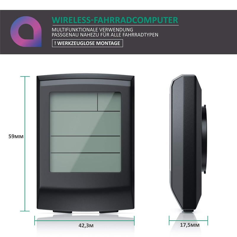 Wireless Bike Computer - Cycling Speedometer - Bike Computer -
