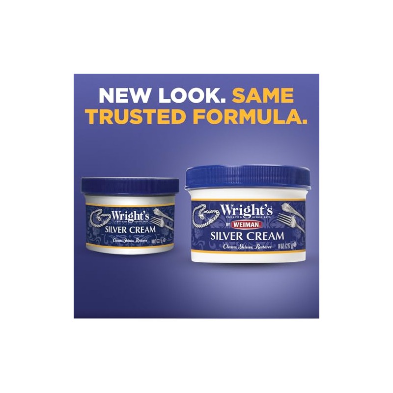 Wright's Silver Cleaner and Polish Cream - 237ml with Polishing
