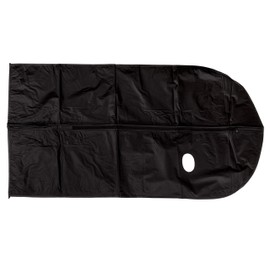 PrimeMed Simple Black Garment Bag for Dress Clothing Storage - 42" x 24" with ID