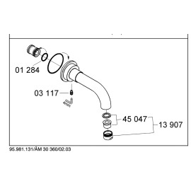 Grohe Atrio Tub Spout in Starlight Chrome Model 13164000 New In Box   HEAVY