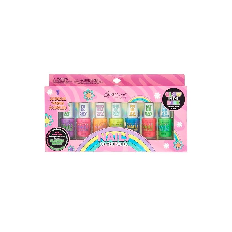 Expressions- Kit de 7 piezas de uñas de la semana