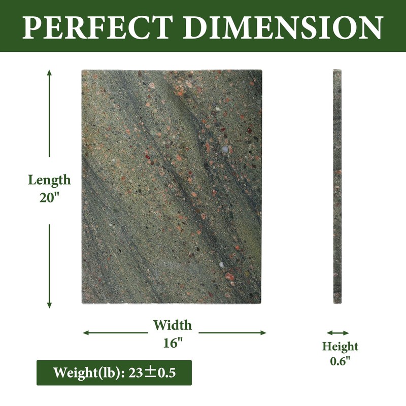 Koville Granite Cutting Board for Kitchen, 20x16 Inches Large Marble