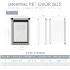 Cat Door for Wall, Energy Efficient Pet Door with Steel