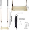 NOSTIFY Wooden Swing Seat, Nostalgic Outdoor Wood Swing for Kids