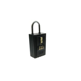 NU-SET Lock | 3 Digit 26-Alpha Combination Lock Box | Keyed Shackle Key Storage Lock Box | Home Improvement & Door Hardware (Black)
