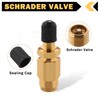 Cheemuii 1/4" Inflation Schrader Valve with Push to Connect for