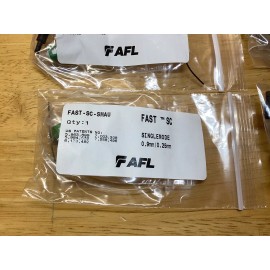 AFL FAST-SC-SMAU FastConnect SC APC Singlemode Fiber Optic Connectors (Lot Of 6)