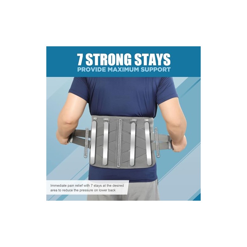 HONGJING Back Support Brace with Heating for Lower Back Pain