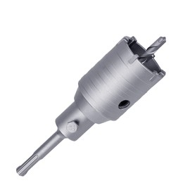 50mm / 2 inch Concrete Hole Saw with 110mm SDS Plus Shank Connecting Rod,Tungsten Carbide Teeth Cement Hole Saw for Cement Brick Concrete Stone Wall (50mm / 2 inch)