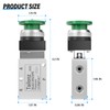 TAILONZ PNEUMATIC Green 1/4”NPT Manual Control type Mushroom Push Button