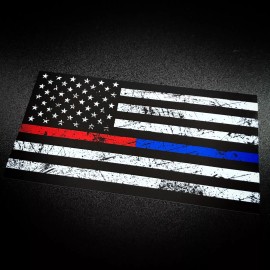 Lone Star Signs AMERICAN FLAG Rustic Red & Blue Stripe - Sticker