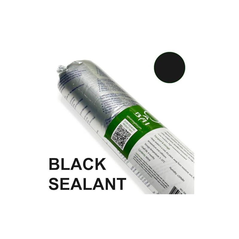 BAI Polyurethane Structural Silicone Adhesive Sealant, Black, 20 oz. Sausage