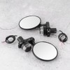 2pcs 7/8in Handlebar Rearview Mirrors with LED Turn Signal Amber