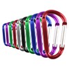 SWATOM Aluminum D-Shape Carabiner Clip 1.6/1.8/2.2/2.6/3 Inches Spring Snap Hook