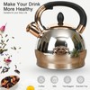 Stainless Steel Whistling Tea Kettle with Metal Capsulated Bottom for