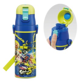 Skater SDC4-A Water Bottle, 16.5 fl oz (470 ml), Splatoon 3, Children's Stainless Steel, Sports Bottle