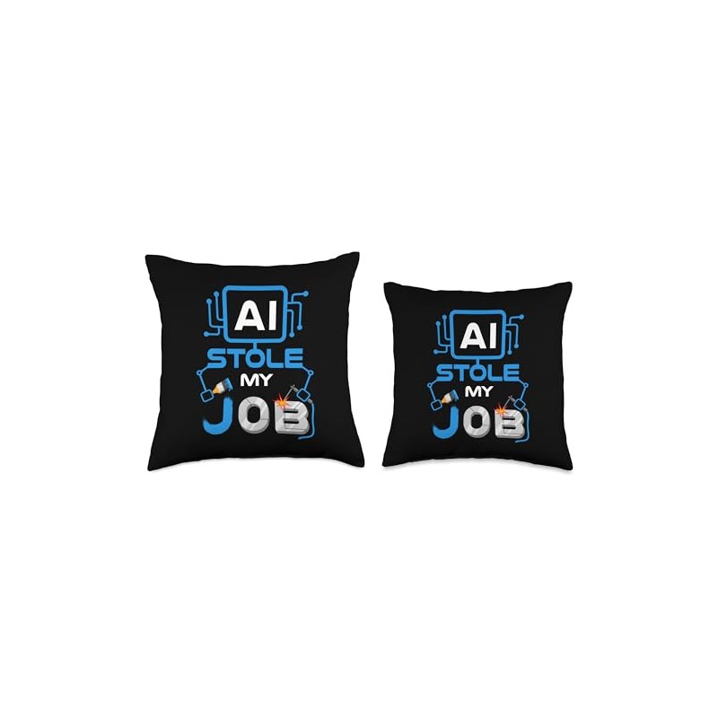 AI Stole My Job Technology Automation Machine Learning Throw Pillow