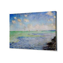 Monet Wall Art Collection The The Sea at Pourville, 1882 Canvas Prints Wrapped Gallery Wall Art | Stretched and Framed Ready to Hang 8X12,