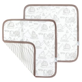 3-Layer Knit Security Blanket Set Sized 16" x 16" 2-Pack "Gage" by Copper Pearl