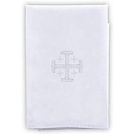 Christian Brands 100% Linen Jerusalem Cross Purificator - 4/pk