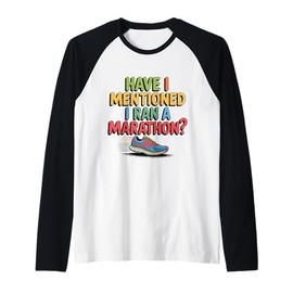 Funny Marathon Runner Gift for Boastful Athletes Fitness Run Raglan Baseball Tee