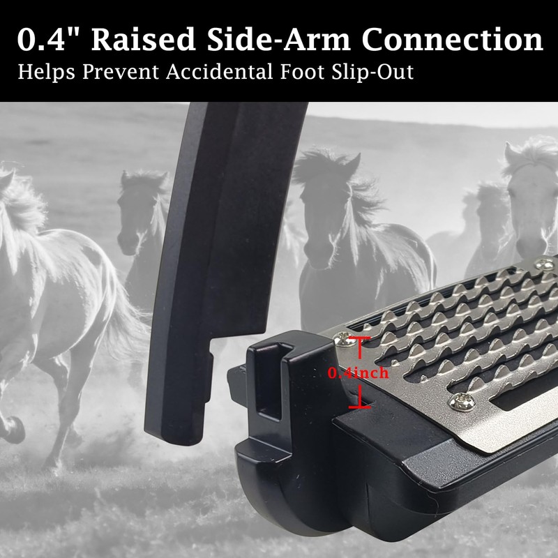 THREE ARCHERS Safety Stirrups Side Opening Design for English Saddle