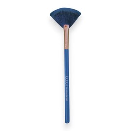 F.A.R.A.H Fan Brush "Blue Orchid" 28F - Vegan Highlight & Bronzing Brush - Brass Ferrule & Wooden Handle Professional Fan Makeup Brush