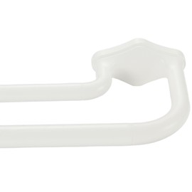 Lwiiom Matte White Double Curtain Rods For Windows 28-48 Inch,Heavy Duty Double Curtain Rod with Aluminum Finials and Bracket,Adjustable Double Window Rods For Blackout Or Room Darkening Panels