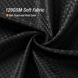 Gibelle Long Shower Curtain 72 x 78, Tall Waffle Weave Textured Fabric Shower Curtain for Bathroom, Water Repellent, Machine Washable, Black