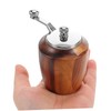 WOONEKY Wooden Pepper and Salt Grinders Hand-cranked Spice Grinder for