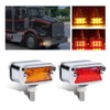 Wodvyss 2Pcs Double Face Amber/Red Lens 12 LED Marker Lights