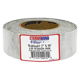 EternaBond WebSeal White 2" x50' MicroSealant Woven Polyester Tape | 23 mil Total Thickness | EB-WB020-50R - Reinforced Fabric for Roof Sealing and Repair