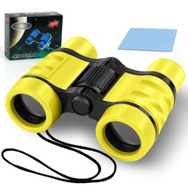 OSDUE Binoculars for Kids Toys Toys Shockproof for Boys and Girls Age 3-7 Years for Bird Watching Hunting Hiking Birthday Gifts (Yellow)
