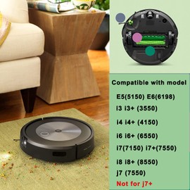AiLomey Replacement Parts for iRobot e/i/j Series, Replacement Accessories for Roomba i7 i7+ i3 i3+ i4 i4+ i6 i6+ i8 i8+ j7 E5 E6 E7, Includes 6 Rubber Brushes, 10 Filters, 10 Side Brushes