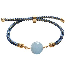 DIGIT PAKA Natural Aquamarine bracelet, Healing Crystal Gemstone, Brings calmness and composure, Crystal Bracelets Spiritual