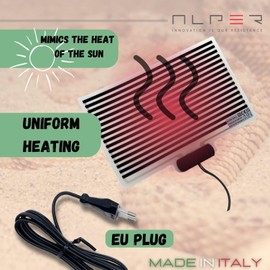 ALPER Made in Italy Terrarium Heating Mat, 28 x 18 cm, Terrarium Heating Heat Mat, Reptiles Plants, Terrarium Heating Mats, Electric 230 V, 8 W