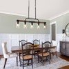 Farmhouse Dining Room Light Fixture ，Rustic Ceiling Pendant Light Fixtures，5-Light