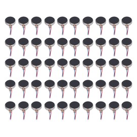 DC 3V Mini Vibration Motors 50Pcs Vibration Motors Flat Anti Interference Coin Vibration Motor Low Noise Micro Vibrating Motor, Radial Rotation and Circumferential Rotation