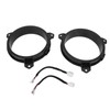 1 Pair 6.5in Door Speaker Spacer Wire Harness Kit Black