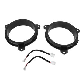 1 Pair 6.5in Door Speaker Spacer Wire Harness Kit Black ABS Wearproof for Car Modification