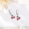 VANJAMI Cherry Earrings for Women 925 Sterling Silver Cherry Dangle