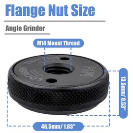 Mesee M14 Thread Angle Grinder Clamping Nut, Quick Release Nut Replacement Fast Locking Retaining Flange Nut Pressure Plate Fastener for Angle Grinder - Black