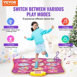 CooFel Dance Mat for Kids Dance Pad Toys Single Player Gift for 3+ Year Old Girls