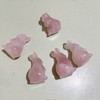 Manekieko Natural Rose Quartz Hand Carved Rabbit Statue,38mm Crystals and