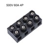 sourcing map Dual Rows 4 Positions 500V 60A Cable Block