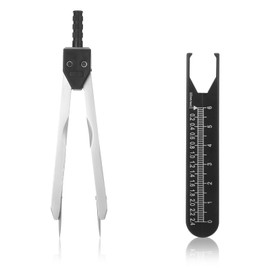 Premium ECG Caliper Electrocardiogram Divider EKG Caliper for Nursing with Ruler Case & Tip Cover Measuring Tool for Doctors Nurses Medical Student