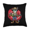 Pest Control Frog Throw Pillow