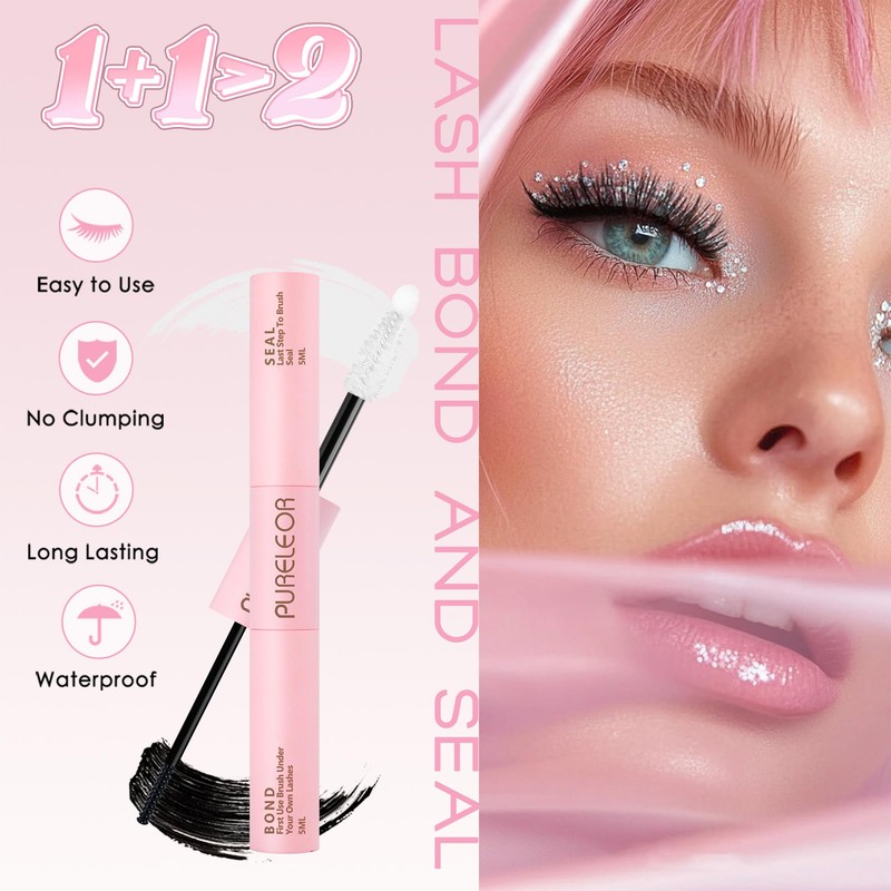 Cluster Lashes Kit Extensions Individual Eyelashes with Lash Bond and