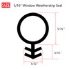 Windows Kerf Weather Stripping Seal Strip, Bulb Bubble Kerf Mount,