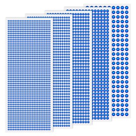 3555 PCS Self Adhesive Rhinestones Stickers Hair Gems Rhinestones Stickers Bling Jewels Stickers for Face Makeup Home Decor Weddings Embellishments DIY Craft 5 Sizes 3/4/5/6/8 mm